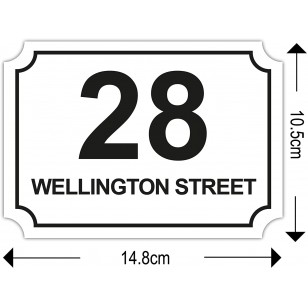 Custom Printed Numbers Classic Style A6  (Pack of 4)